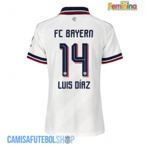 Camisa de time de futebol Bayern Munich Luis Diaz #14 Replicas 2º Equipamento Feminina 2026-27 Manga Curta